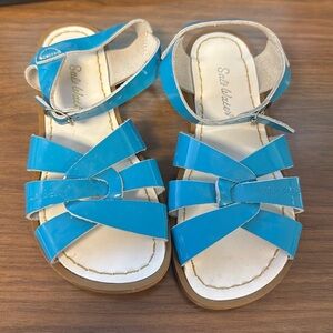 Saltwater Original Sandal - Blue Turquoise Patent